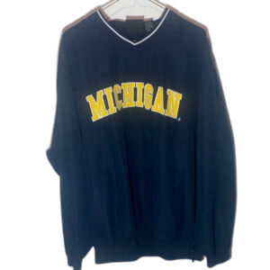 Vintage Michigan Pullover Crewneck Men’s XL University of Michigan Cinched Waist
